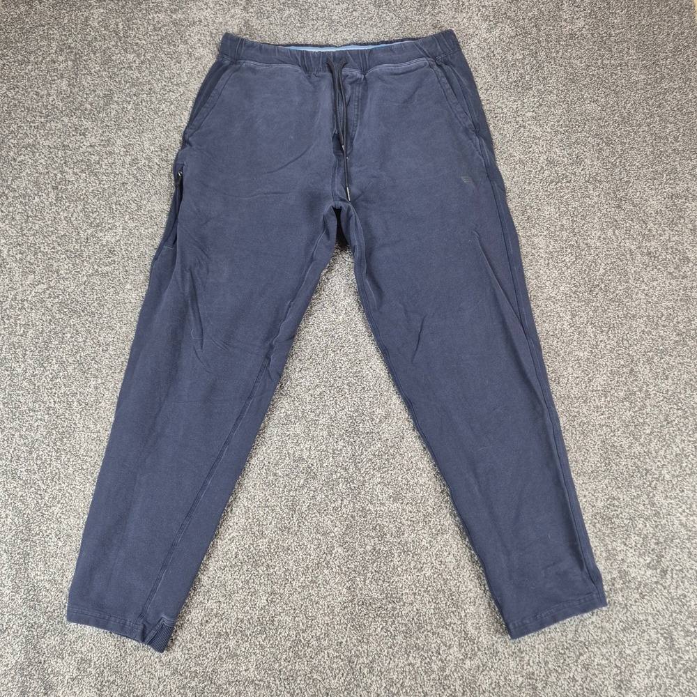 Mack Weldon Ace Sweatpants Mens Large Navy Blue Joggers Stretch